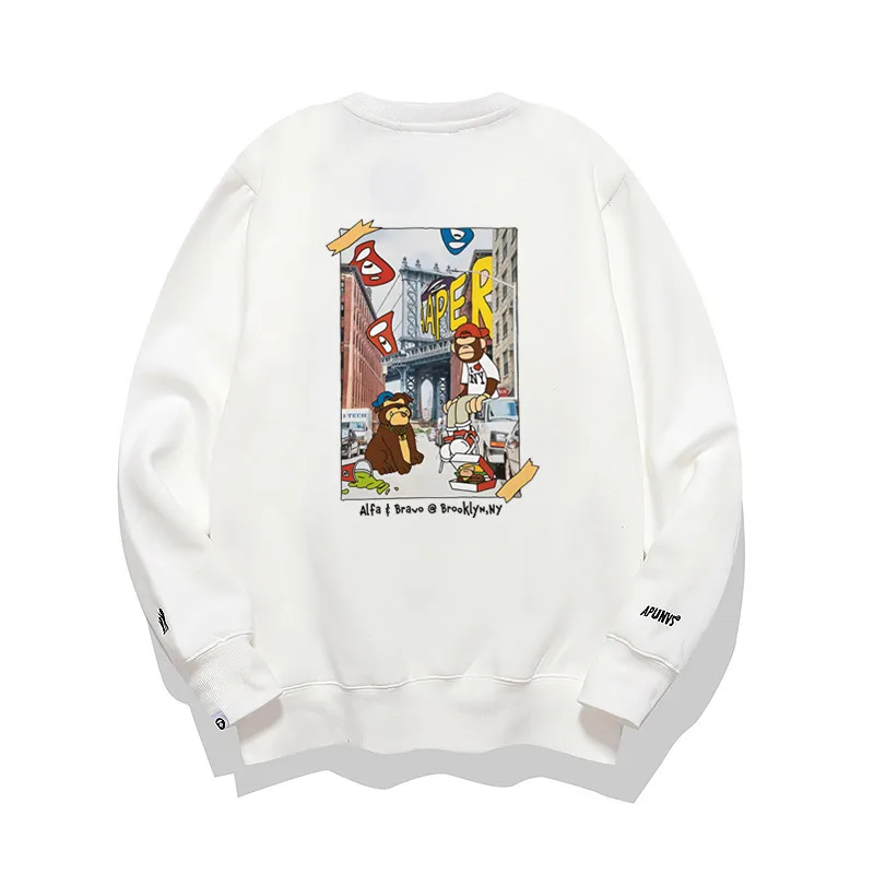 0490毛圈薄款 490加绒厚款 休闲长袖圆领加绒卫衣M L XL XXL 18