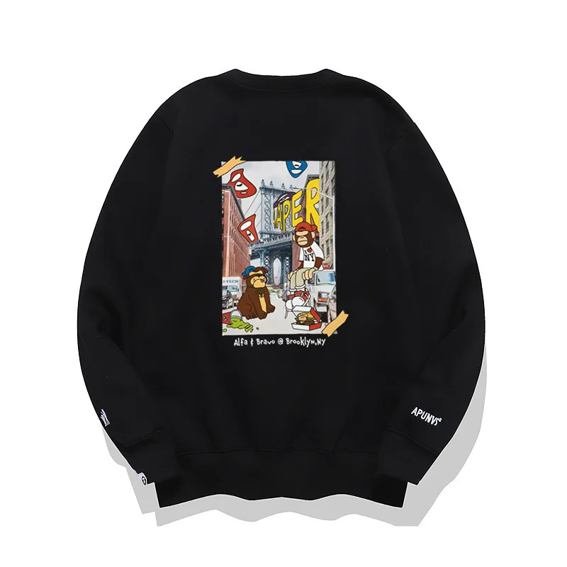 0490毛圈薄款 490加绒厚款 休闲长袖圆领加绒卫衣M L XL XXL 19