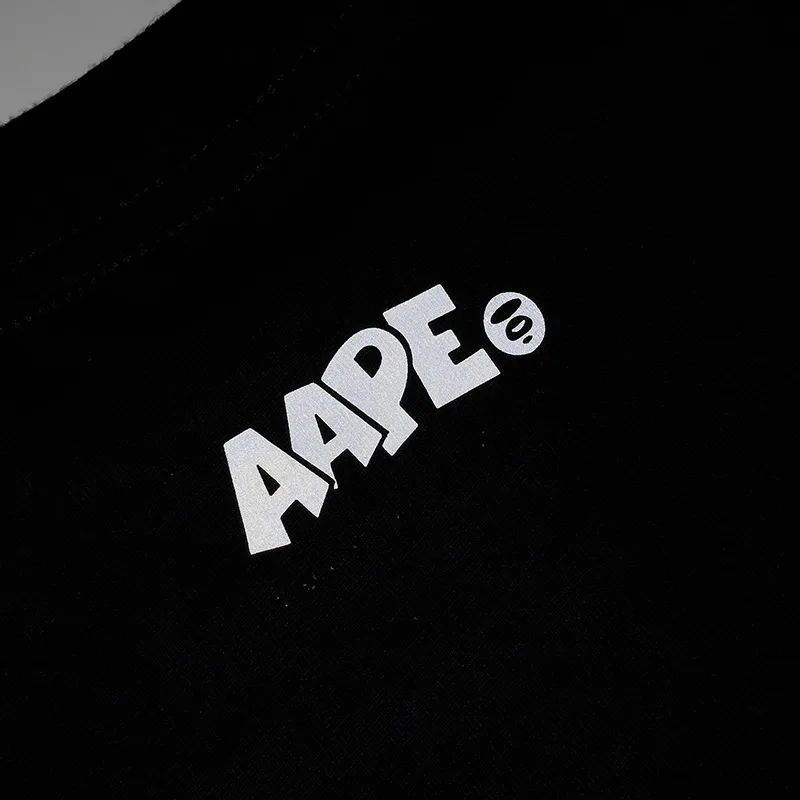 645反光 紧密双纱纯棉280克 AAPE短袖tT恤M L XL XXL