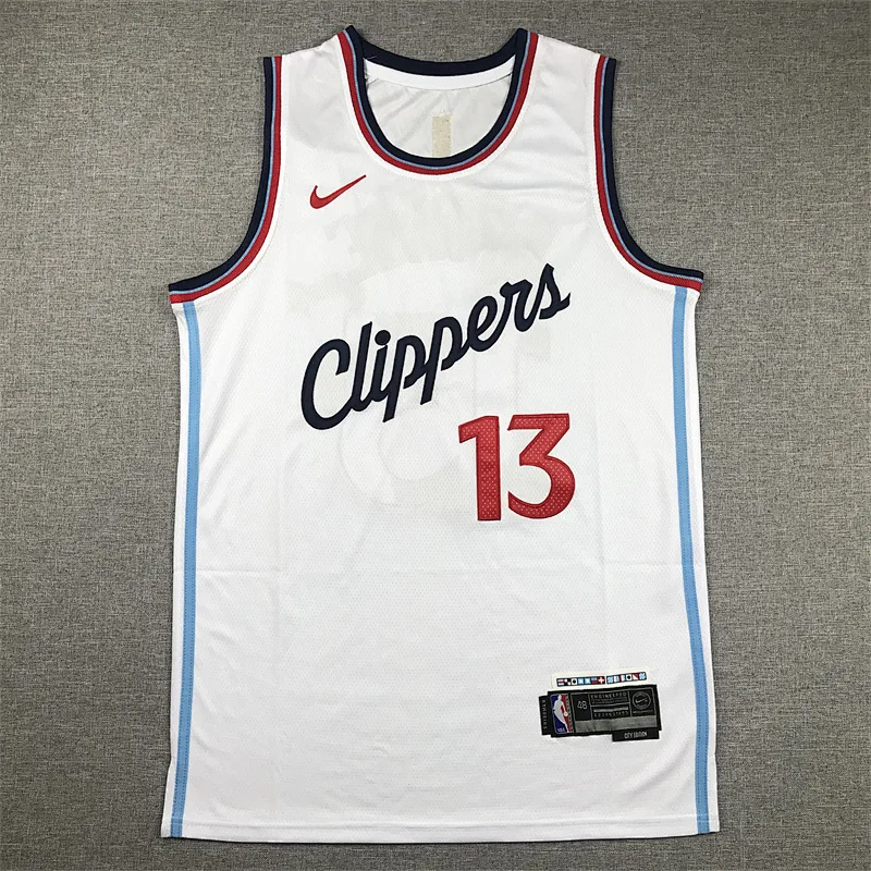Nike Clippers City Edition White Red Navy Blue Mesh Jersey
