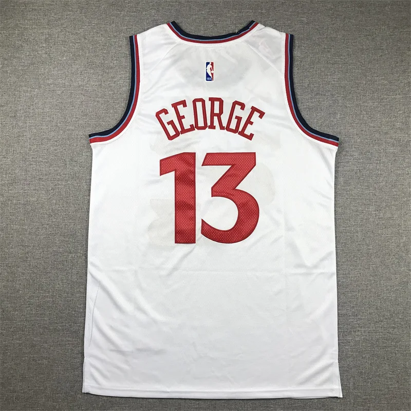 Nike Clippers City Edition White Red Navy Blue Mesh Jersey 2
